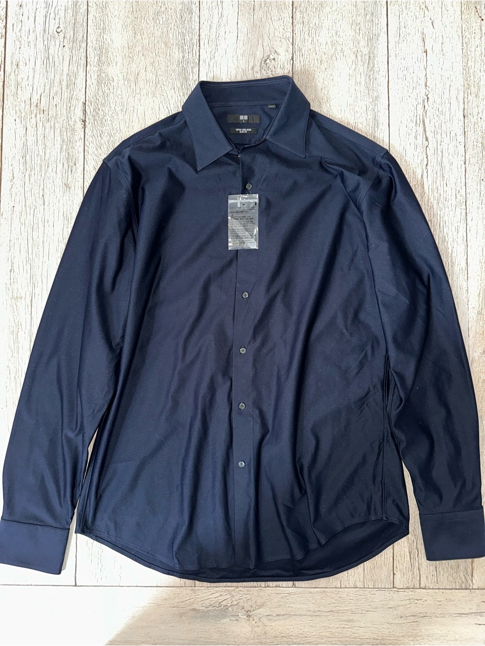 Uniqlo Super Non-Iron Slim Fit Dress Shirt (Black)